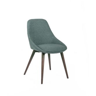 MondoViro Juego de 4 sillas de comedor modernas en tela verde 49x58 cm 85h