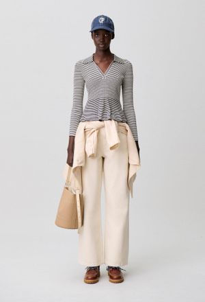 Claudie Pierlot Top ray&eacute; manches longues