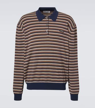 Miu Miu Striped virgin wool polo sweater