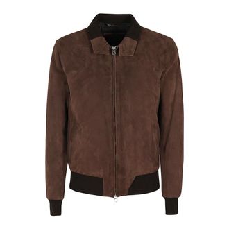 STEWART Suede Drowne Kledingstuk Wolk - Heren - Leren en Su&egrave;de Jassen - Bruin - L - Wol - Jassen