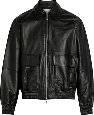 STUDIO NICHOLSON Piston Leather Jacket - Black - XS