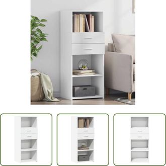 vidaXL Credenza bianca - Credenza Bianca 50x42,5x124 cm in Legno Multistrato