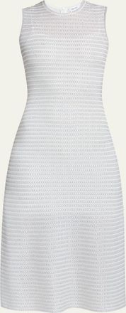 Alexander McQueen Sleeveless Shimmer A-Line Midi Dress