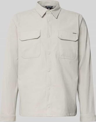 Antony Morato Hemdjacke mit Druckknopfleiste in Offwhite, Größe 46