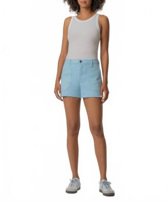 Kut from the Kloth Jane High Rise Raw Hem Short In Sky Blue