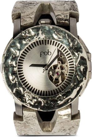 Parts Of Four P4-FOB Watch 1 41mm - unisex - White Gold/Sterling Silver/Buffalo Leather/Mineral Glass/stainless steel - M