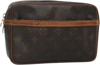 Louis Vuitton Pre-owned Tela clutches - - Pre-owned - Donna - Marrone - ONE SIZE