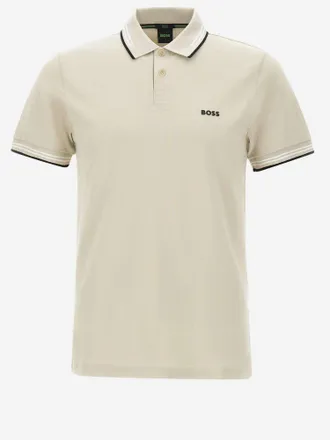 HUGO BOSS poloshirt van stretchkatoen met logo