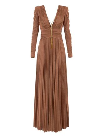 Elisabetta Franchi Long Sleeves Long Dress