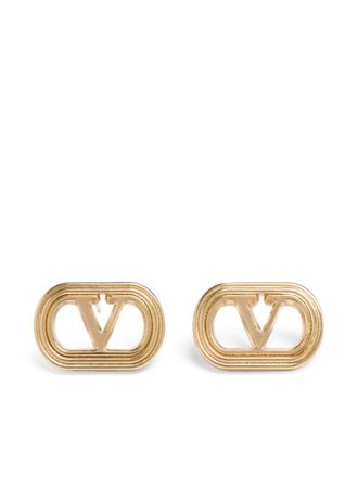 Valentino Garavani Ovalette earrings - men - Gold Plated Brass - One Size