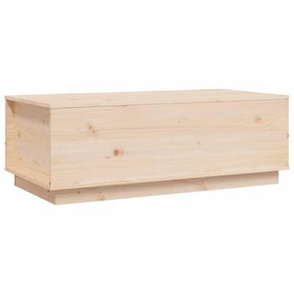 Berkfield Home Coffee Table 100x50x35 cm Solid Wood Pine in Light Tan | Size: 100 x 50 x 35 cm
