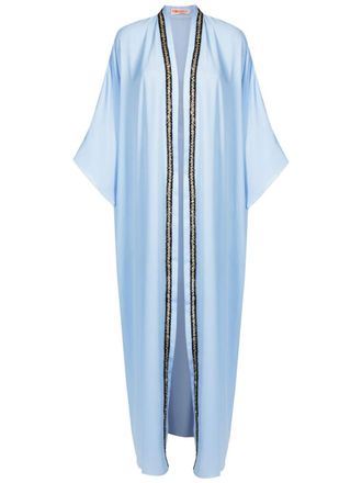 OLYMPIAH tiger-patch long kimono - Blue