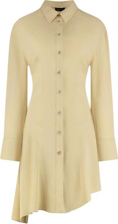 MUGLER Abito con orlo asimmetrico - Giallo