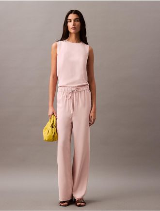 Calvin Klein Womens Flowing Pull-On Pants - Orange - XS