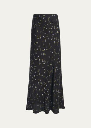 Altuzarra Casey Abstract-Print Silk Midi Skirt