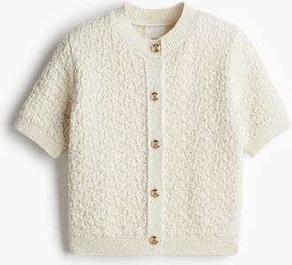 H&M Cardigan in Strukturstrick - Beige