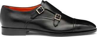 Santoni Monks in pelle - Nero