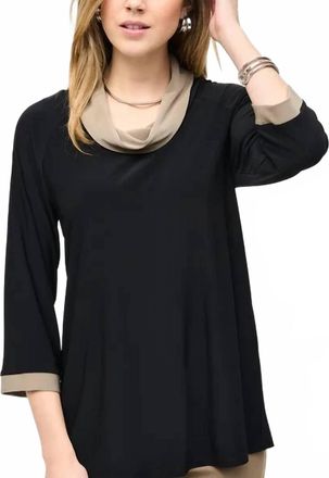 Joseph Ribkoff Colour Block Tunic Top In Black
