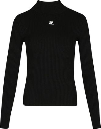 Courrèges Ribbed Long-Sleeve Top