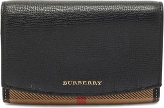 Burberry Wellington leren portemonnee - Zwart