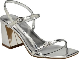 Calvin Klein Womens Calvin Klein Linella Heeled Sandal Silver LINELLA-SLVR