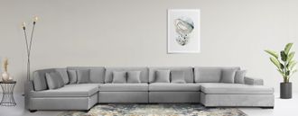 HOME AFFAIRE Wohnlandschaft »Skara U-Form« Lounge-Sofa mit Federkernpolsterung, in vielen Bezugsvarianten