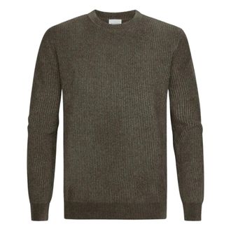 Profuomo Chenille Rib Pullover - Heren - Truien - Bruin - Maat: M Katoen
