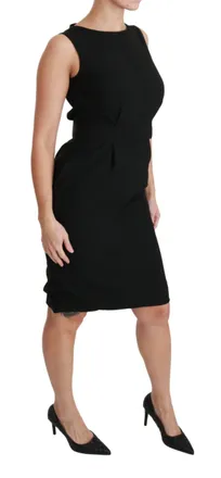 Dolce & Gabbana Womens Black Sheath Stretch Formal Dress