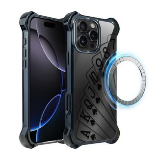 OEM Custodia Per Iphone 16 Pro Max Ibizu Dropguard Ultra Con Magsafe, Midnight, Carte Da Gioco