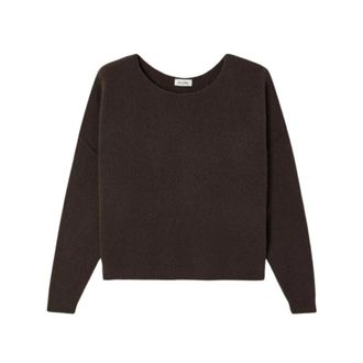American Vintage Ronde hals gebreide kleding - Dames - Ronde hals truien - Bruin - Xs/S - Wol - Truien & Vesten