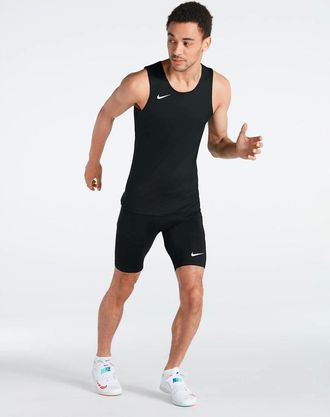 Nike Mens Slim Fit Crew Neck Sleeveless Muscle Tank - Black - Size: 44