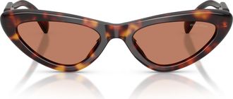 Miu Miu 0mu B11su Cat-Eye Tortoiseshell Sunglasses