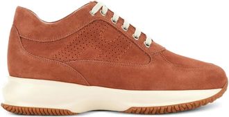 Hogan Interactive sneakers - women - Calf Suede/Fabric/Rubber - 36.5 - Brown