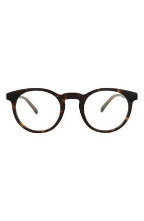 Dunhill 49mm Round Optical Glasses in Havana Havana Transparent at Nordstrom Rack