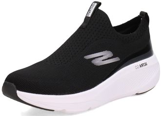 Skechers Performance Womens Womens Go Run Elevate-Hot Streak Sneaker, Black White, 5 UK