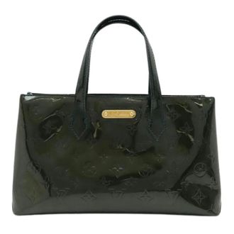 Louis Vuitton Pre-owned Handbags, female, Blue, Size: ONE SIZE Pre-owned Vernis Wilshire PM Handbag