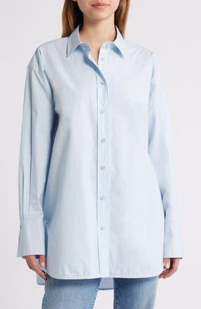 Frame Denim The Oversize Cotton Button-Up Shirt in Light Chambray at Nordstrom Rack, Size X-Small