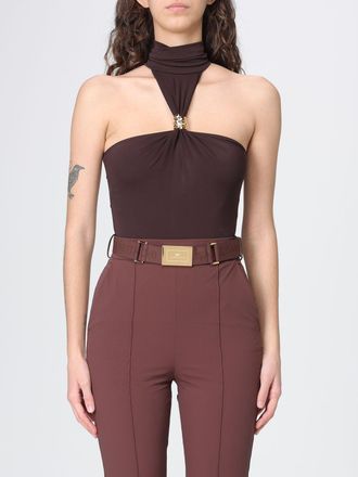 Elisabetta Franchi Cut-Out Viscose Bodysuit Top