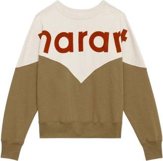 Isabel Marant Houston Two-Tone Cotton Logo Sweatshirt