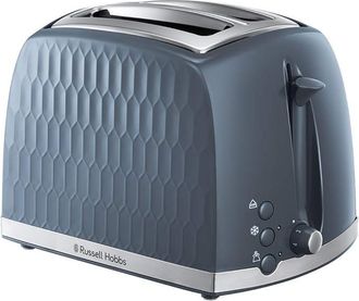 Russell Hobbs Honeycomb 2 Slice Toaster - Grey | TJ Hughes