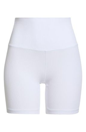 Lord & Taylor Ribbed Shorts in Brilliant White at Nordstrom, Size X-Large