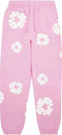 Denim Tears Cotton Wreath Logo Sweatpants Pink White 401-100-30