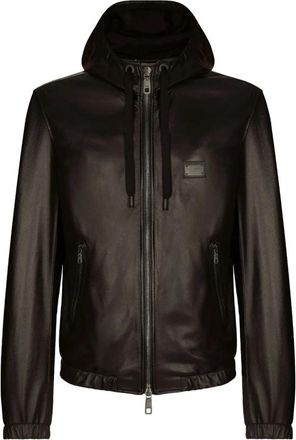 Dolce & Gabbana Stijlvolle Jas voor Mannen - Heren - Leren en Su&egrave;de Jassen - Zwart - S - Jassen