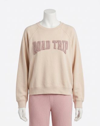 Z Supply Howdy Road Trip Sweatshirt In Crystal