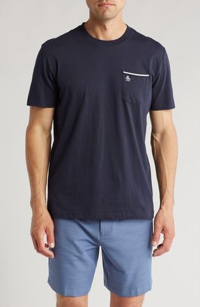 Original Penguin Earl Tipped Pocket T-Shirt in Dark Sapphire at Nordstrom Rack, Size Xx-Large