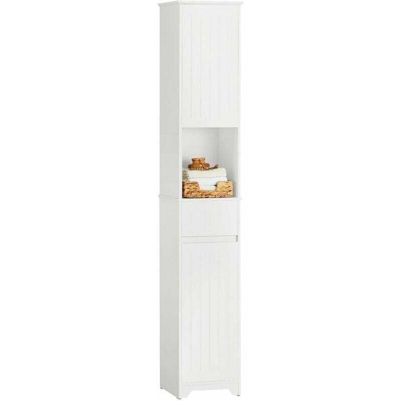 Carrello Organizzatore 3 Cassetti SoBuy - Bianco/Naturale 23x65x82cm - Per Bagno O Cucina