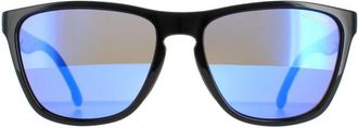 Carrera Square Unisex Black Blue Mirror 8058/S - One Size