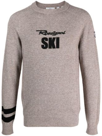 Rossignol Signature logo-embroidered sweater - Neutrals