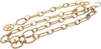 Chanel Pre-owned Vintage Kettingriem - Dames - Vintage Accessoires - Geel - ONE Size - Vintage