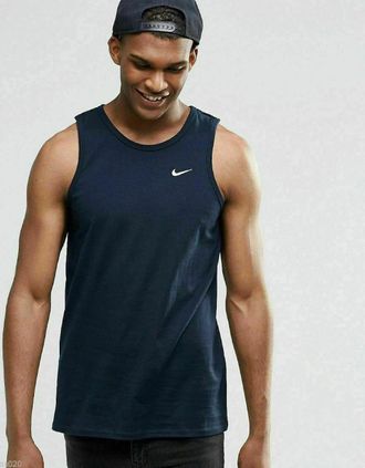Nike Mens Nike Athletic Tank Top Navy - Size: 36